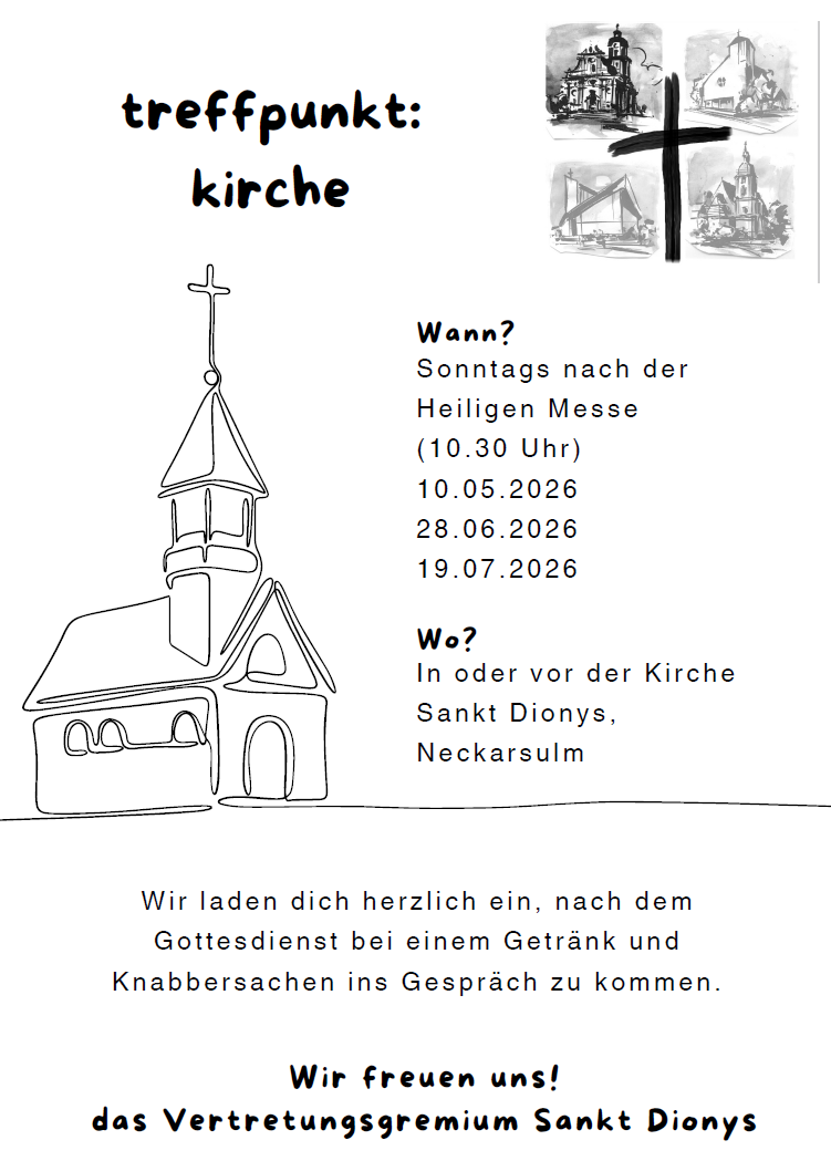 Flyer Treffpunkt Kirche St Dionys
